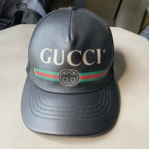 Authentic GUCCI Leather Ball Cap